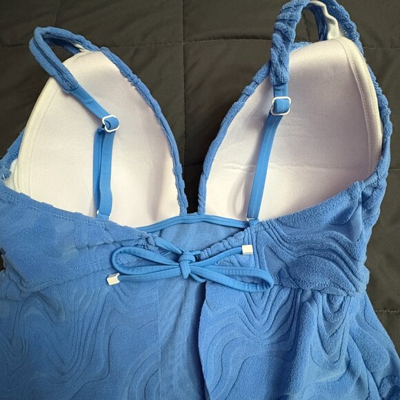 Bar III Women's Hanky-Hem Textured Tankini Top - Size: XL- NWT - Picture 5 of 13